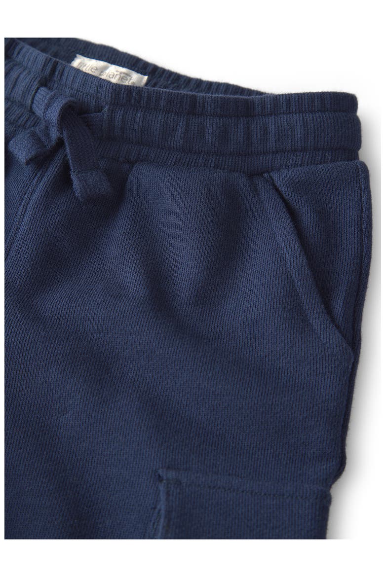 Kids' Organic Cotton French Terry Cargo Pants, Alternate, color, BLUE