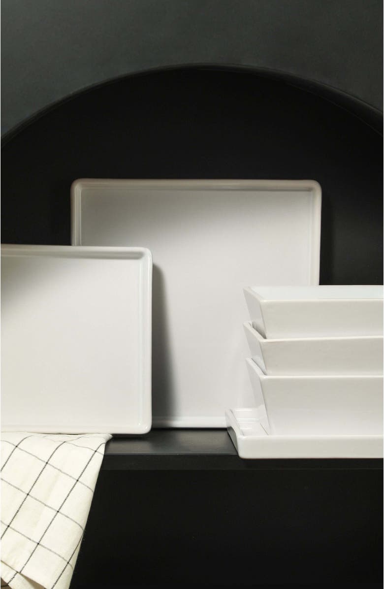 Stone Lain Grace Stoneware 12-Piece Dinnerware Set, Alternate, color, White