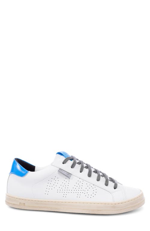 P448 John Sneaker In White/turquoise
