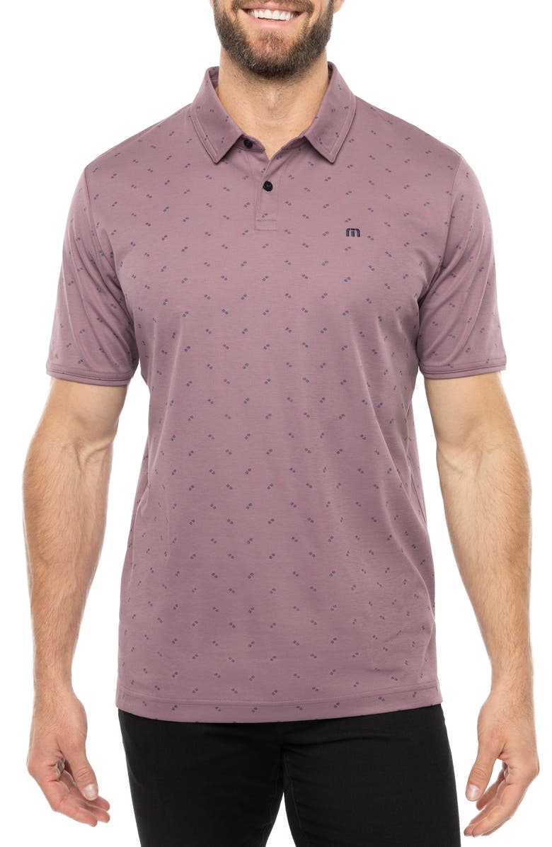 TravisMathew Tourism Neat Piqué Polo, Main, color, Flint