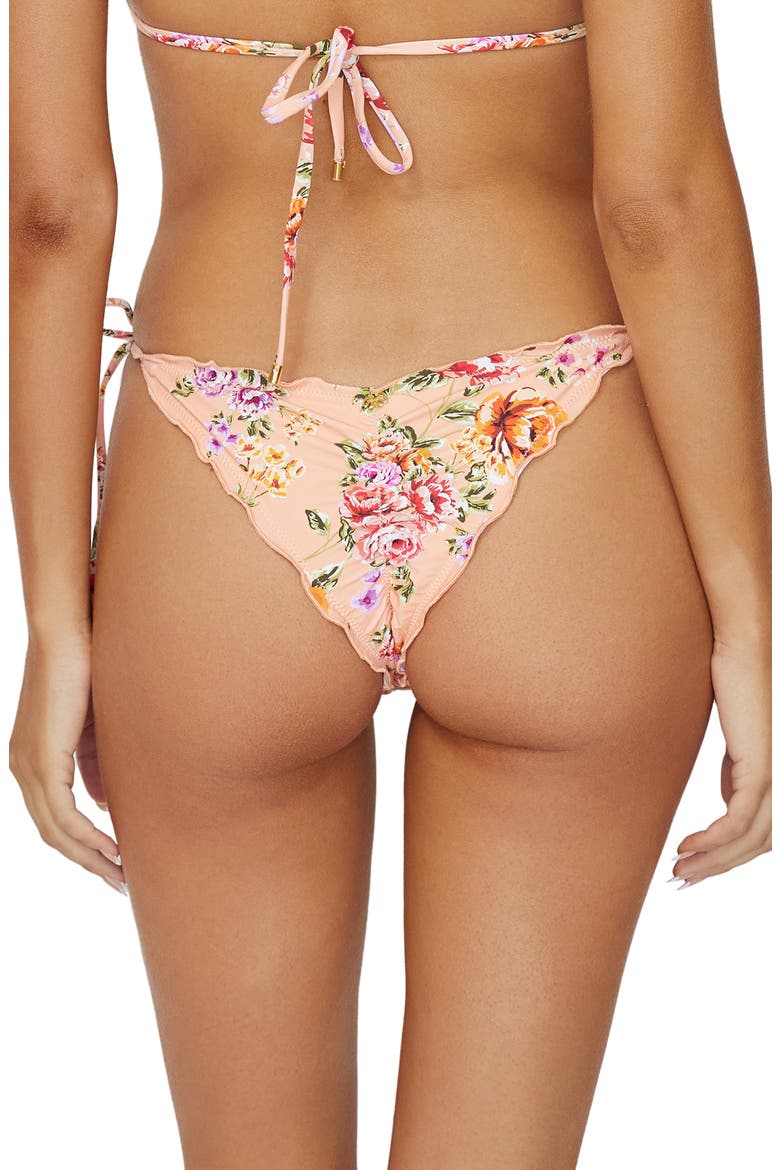 Floral Side Tie Bikini Bottoms, Alternate, color, BAHIA