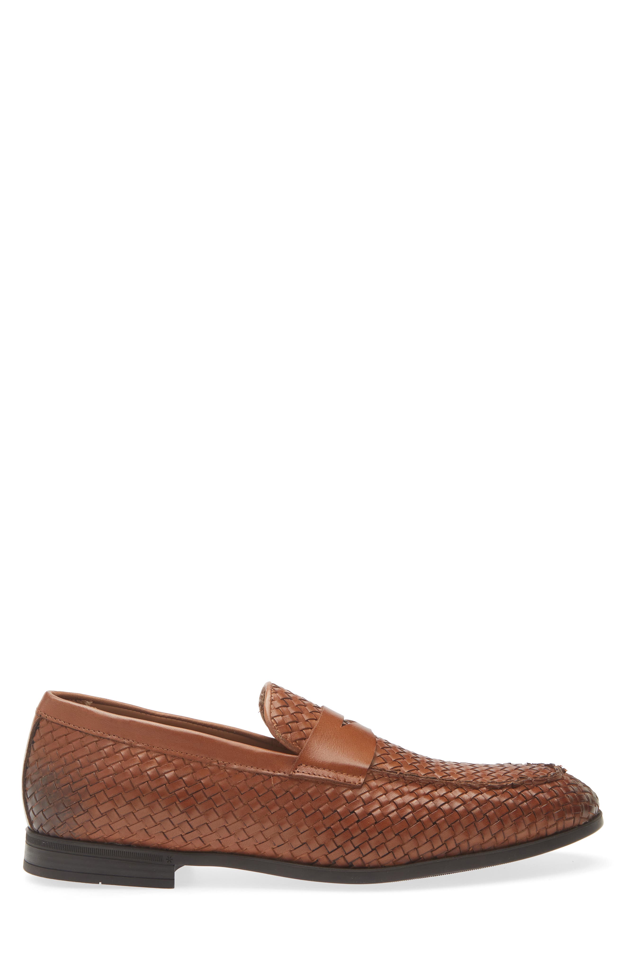 TO BOOT NEW YORK Higgins Woven Penny Loafer, Alternate, color, Crust Cuoio