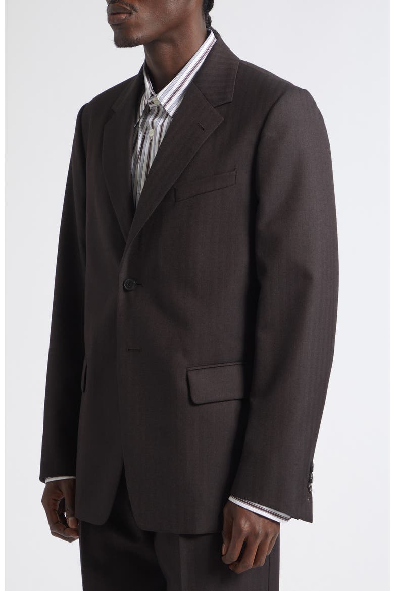 Kiel Tonal Stripe Wool Suit, Alternate, color, DARK BROWN