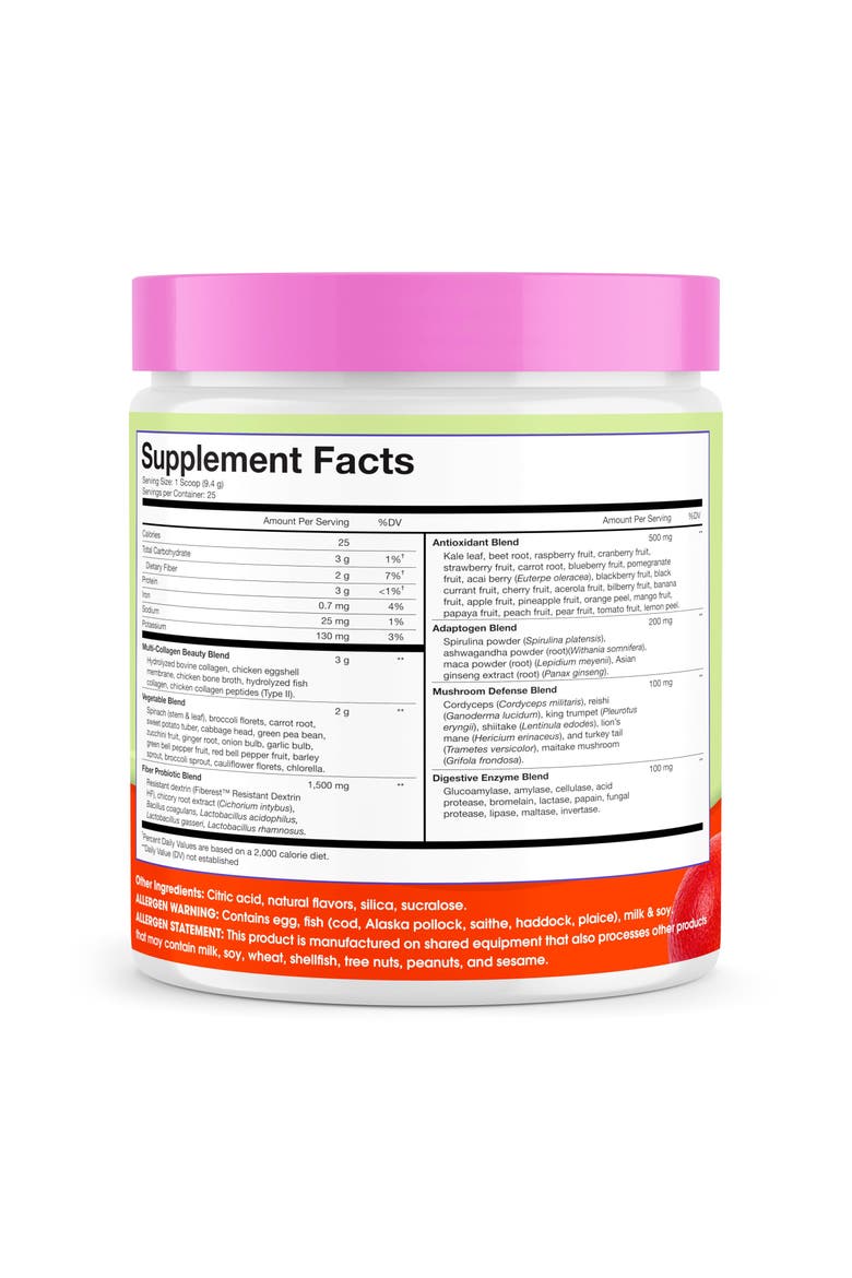 Collagen Greens Nutrient Rich Superfood Blend  Blood Orange Yuzu, Alternate, color, None