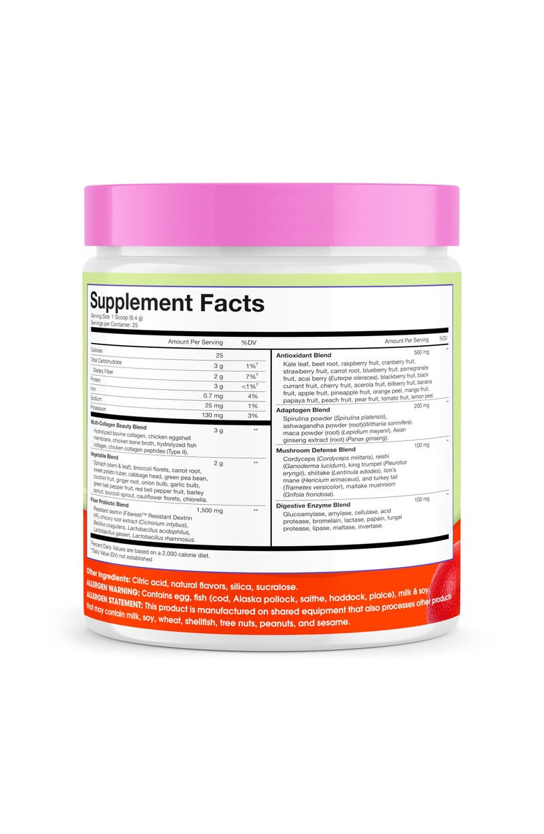 Obvi Collagen Greens Nutrient Rich Superfood Blend  Blood Orange Yuzu, Alternate, color, NO COLOR