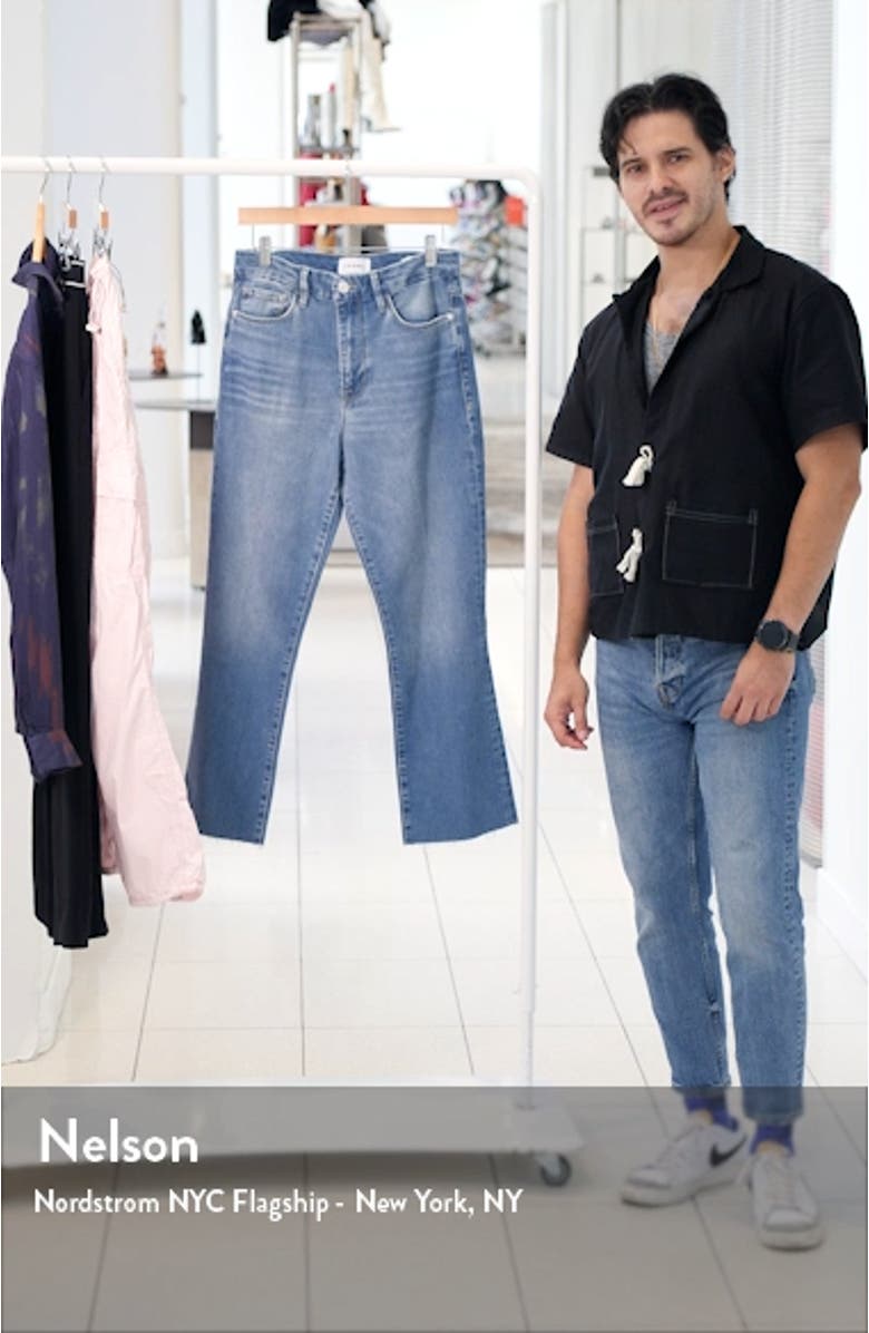 Le Super High Raw Hem Crop Bootcut Jeans, sales video thumbnail