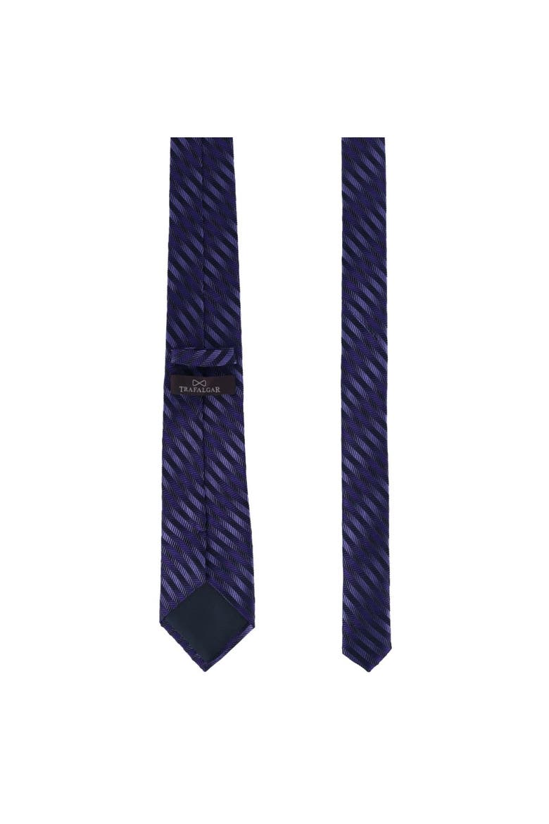 Nathanial Regal Patterned Diagonal Line Silk Business Necktie, Alternate, color, Purple