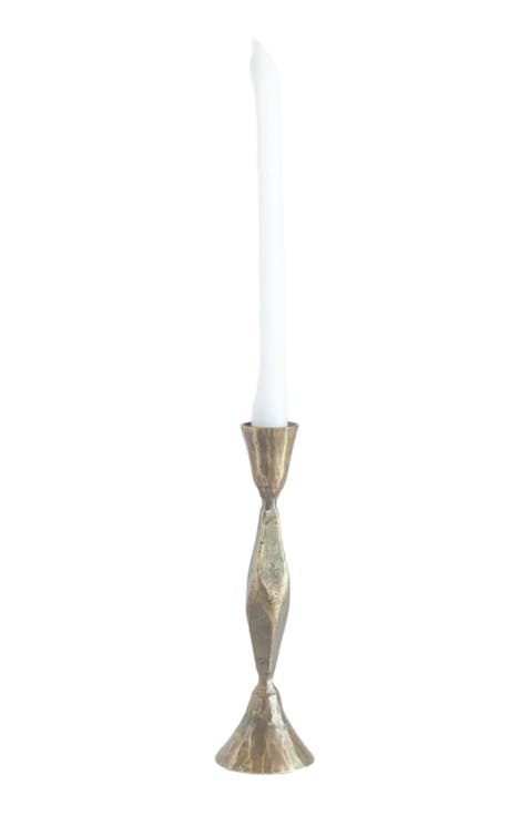 High Diamond Hand-Forged Iron Candle Stand - Set of 2