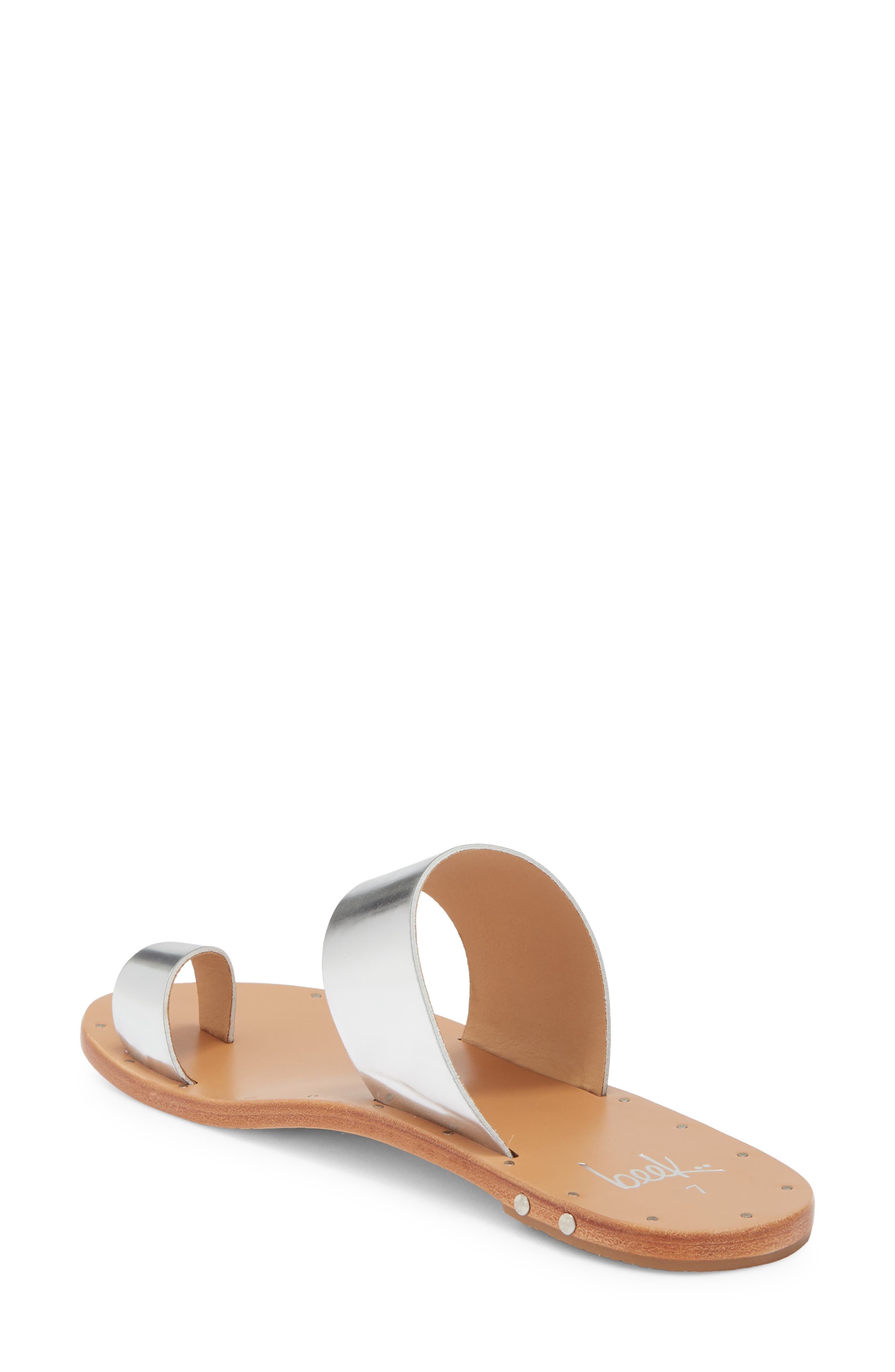 Beek Finch Toe Loop Sandal, Alternate, color, High Shine Silver
