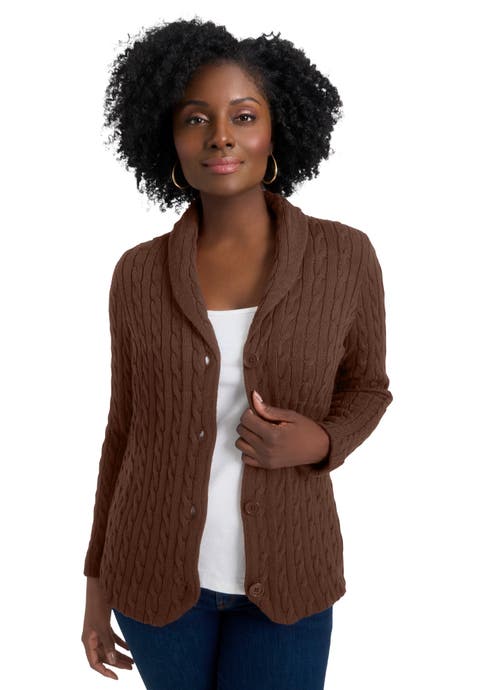 Cable Blazer Sweater (Plus)