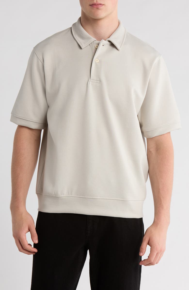 DENIM AND FLOWER Relaxed Fit Polo, Main, color, Ice