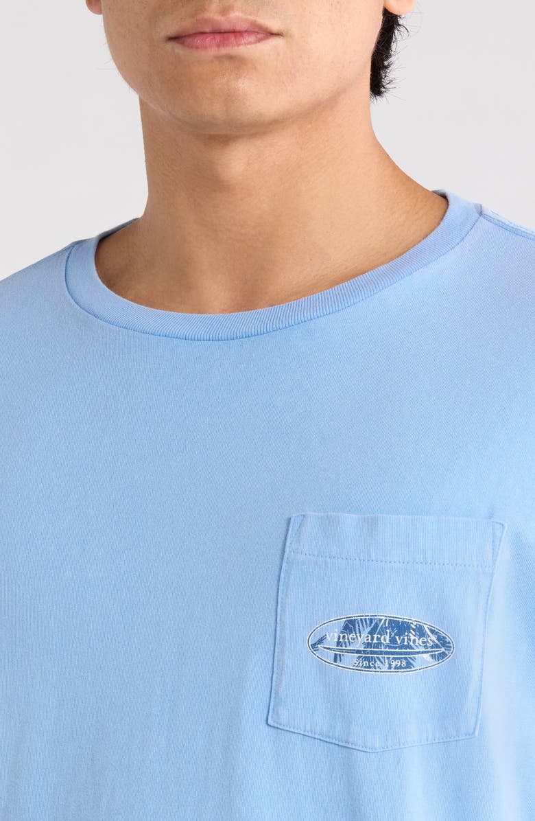 vineyard vines Drift Dye Sportfisher Palm Graphic Cotton Pocket T-Shirt, Alternate, color, Serenity Blue