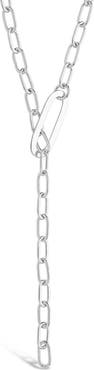Sterling Forever Chain Link Lariat Necklace