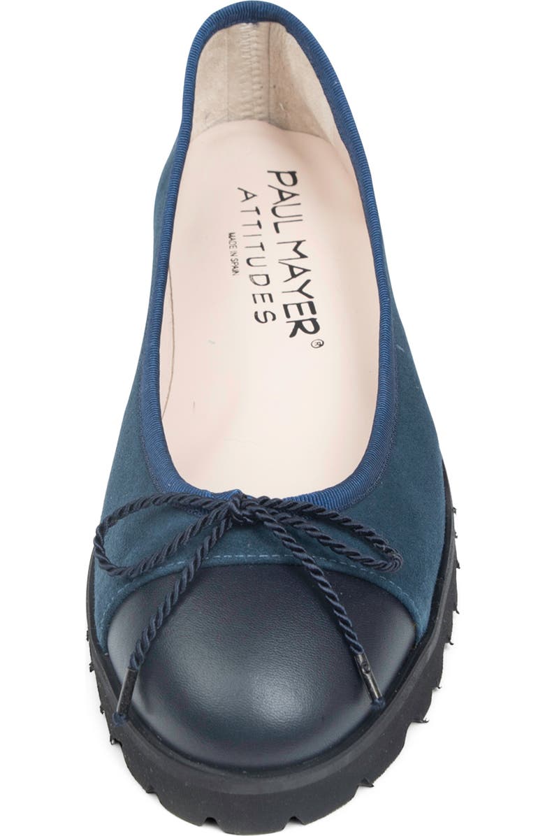 PAUL MAYER Bravo Lug Sole Ballet Flat, Alternate, color, Navy Suede