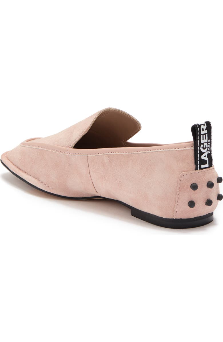 KARL LAGERFELD PARIS Zaza Slip-On Loafer, Alternate, color, Dusty Pink Suede