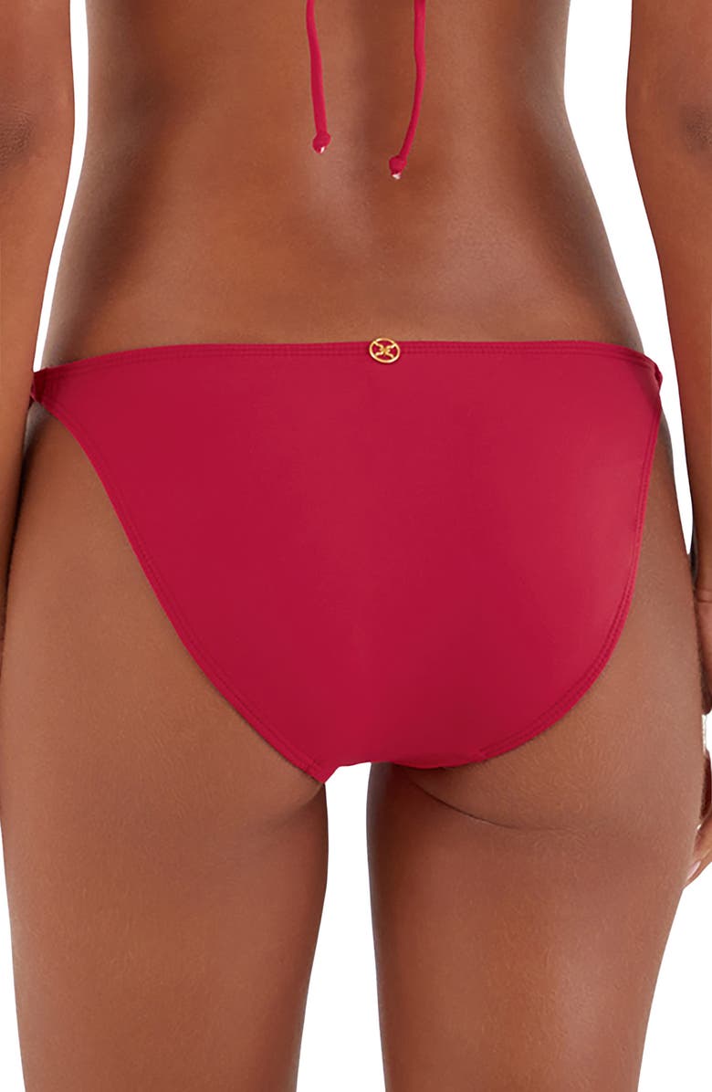 ViX Paula Hermanny Solid Holly DTL Bikini Bottoms, Alternate, color, Red