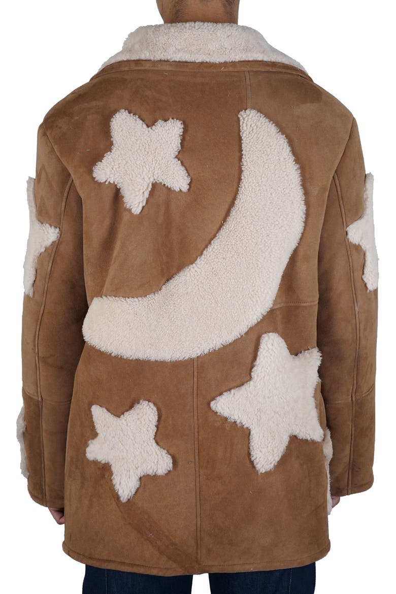 Gender Inclusive Star Genuine Shearling Coat, Alternate, color, CAMEL