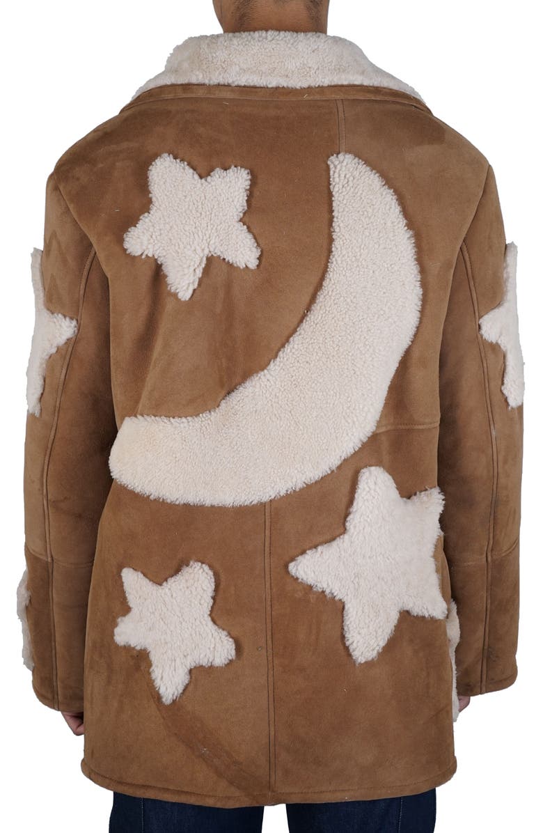 Sky High Farm Workwear Gender Inclusive Star Genuine Shearling Coat, Alternate, color, 