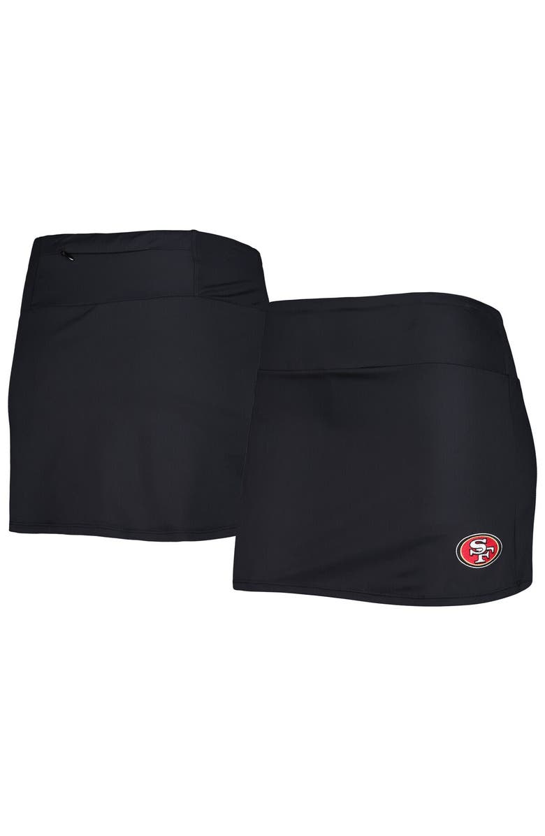 Tommy Bahama Women's Tommy Bahama Black San Francisco 49ers Pearl Pull-On Swim Skort, Main, color, 