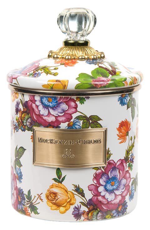 Flower Market Enameled Steel Small Canister