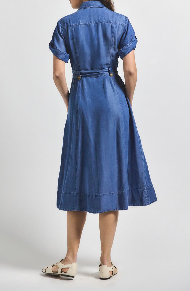 Derek Lam 10 Crosby Gaelle Short Sleeve Belted Utility Shirtdress, Alternate, color, Murray