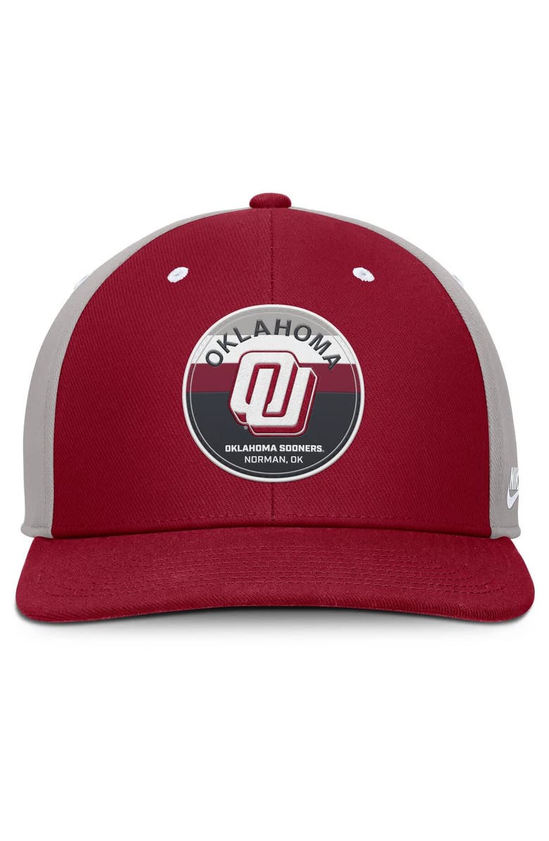 Nike Men's Nike Crimson/Gray Oklahoma Sooners Prep Pro Performance Snapback Hat, Alternate, color, Crimson