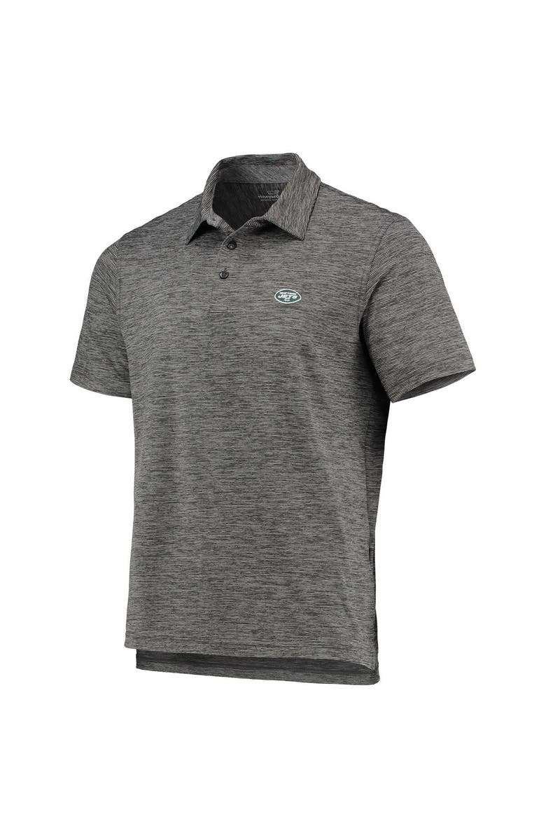 vineyard vines Men's Vineyard Vines Charcoal New York Jets Destin Stripe Sankaty Polo, Alternate, color,
