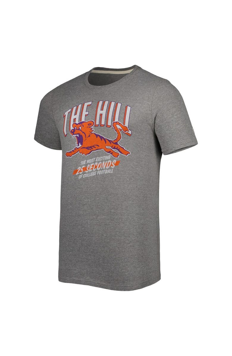 HOMEFIELD Men's Homefield Heather Gray Clemson Tigers Vintage Running Down the Hill T-Shirt, Alternate, color, Heather Gray