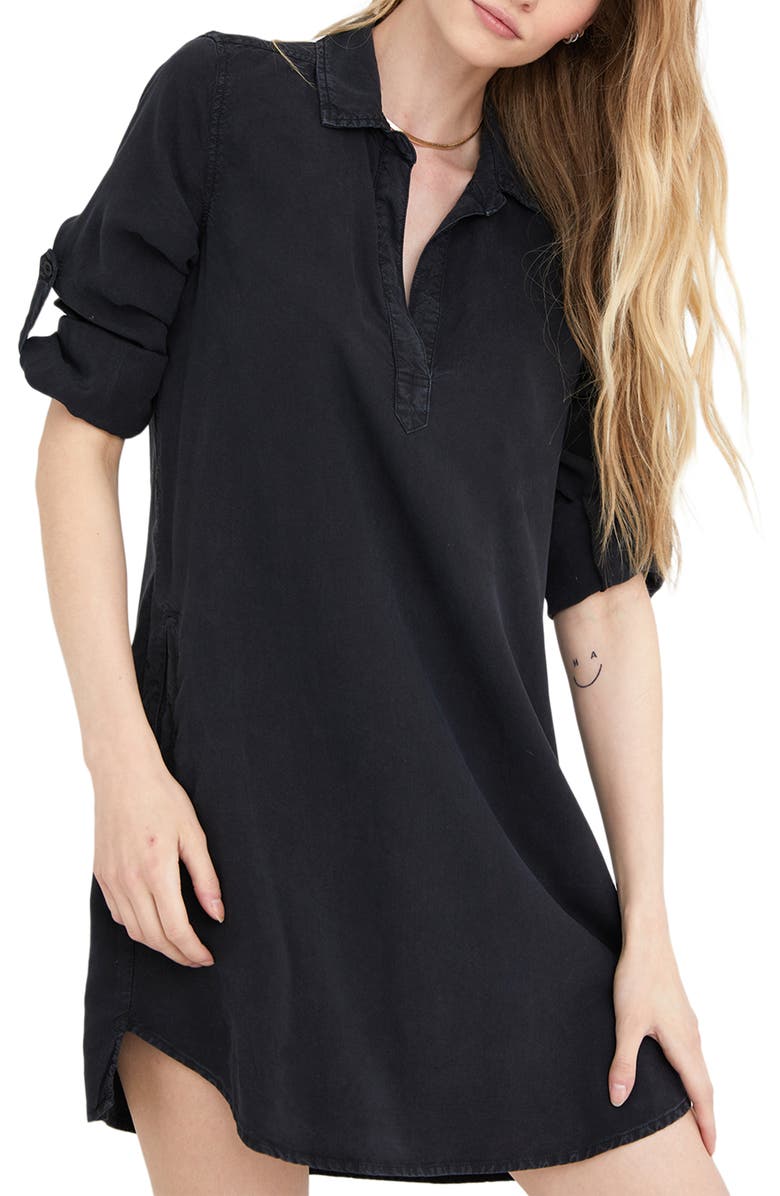Bella Dahl A-Line Shirtdress, Main, color, Vintage Black