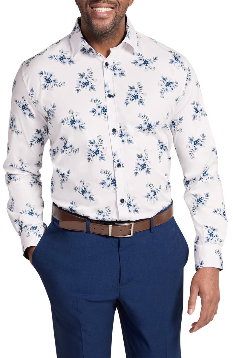 Johnny Bigg Verdon Floral Stretch Cotton Button-Up Shirt, Main, color, 