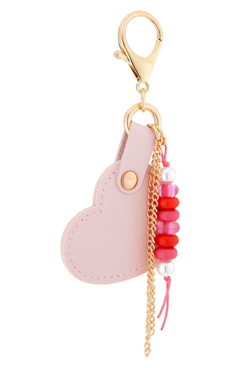 Heart Beaded Bag Charm