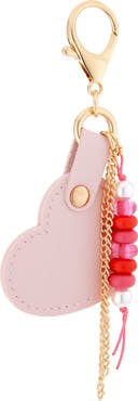 Leith Heart Beaded Bag Charm