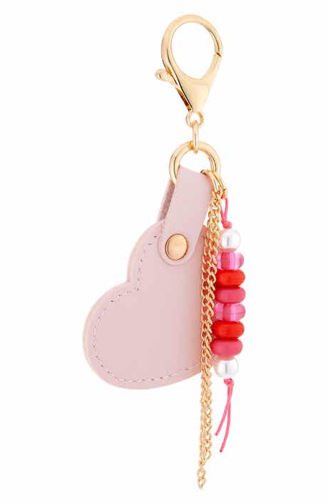 Leith Heart Beaded Bag Charm