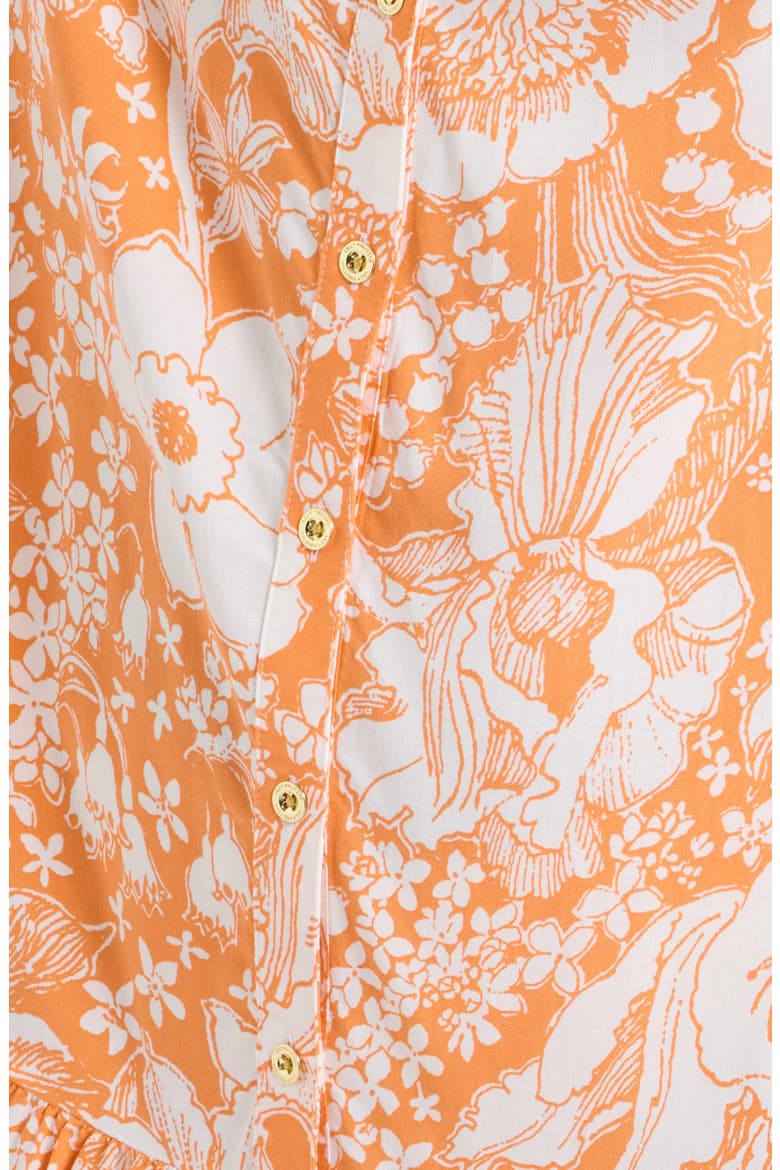 Shaley Tunic Dress, Alternate, color, SUNSET ORANGE BUDDING ROMANCE