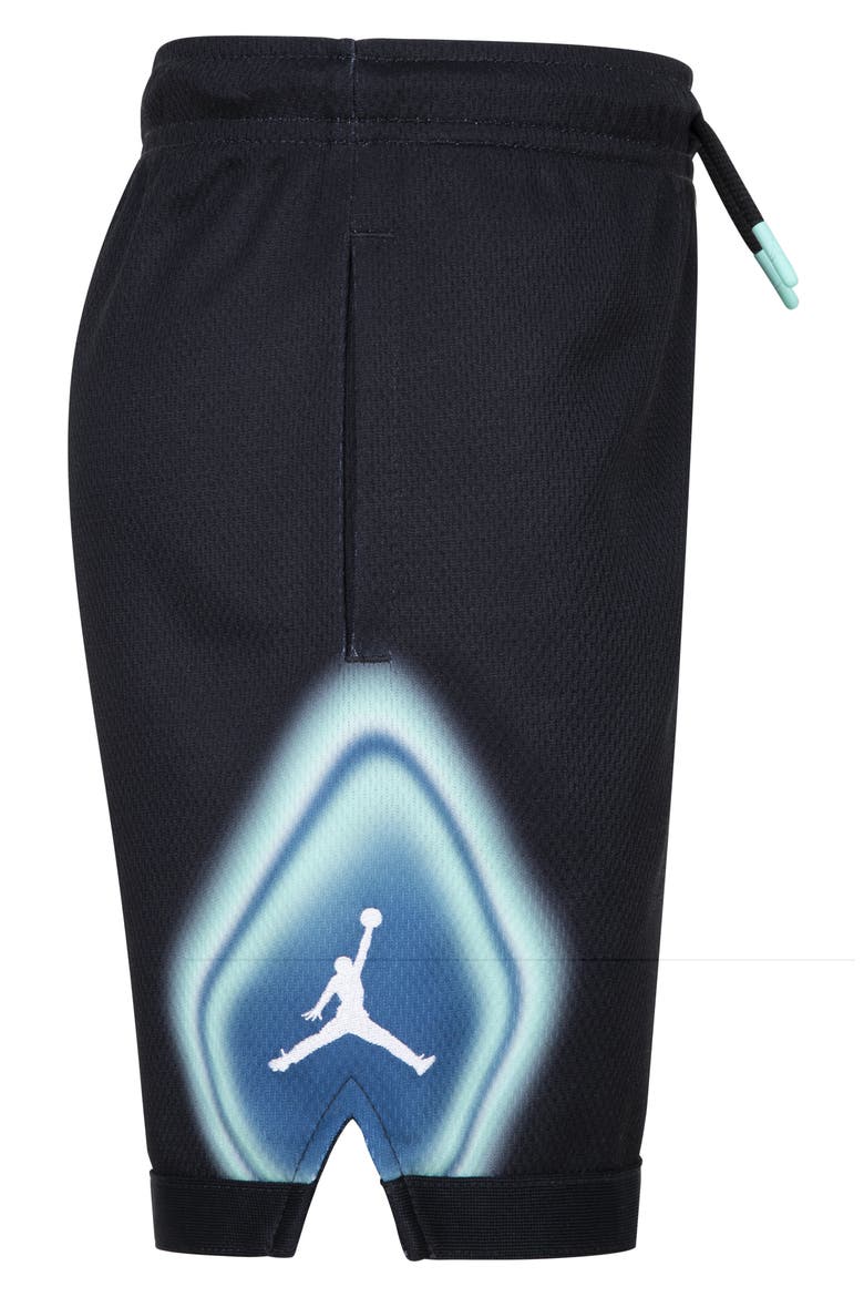 Kids' Diamond Heat Map Basketball Shorts, Alternate, color, BLACK