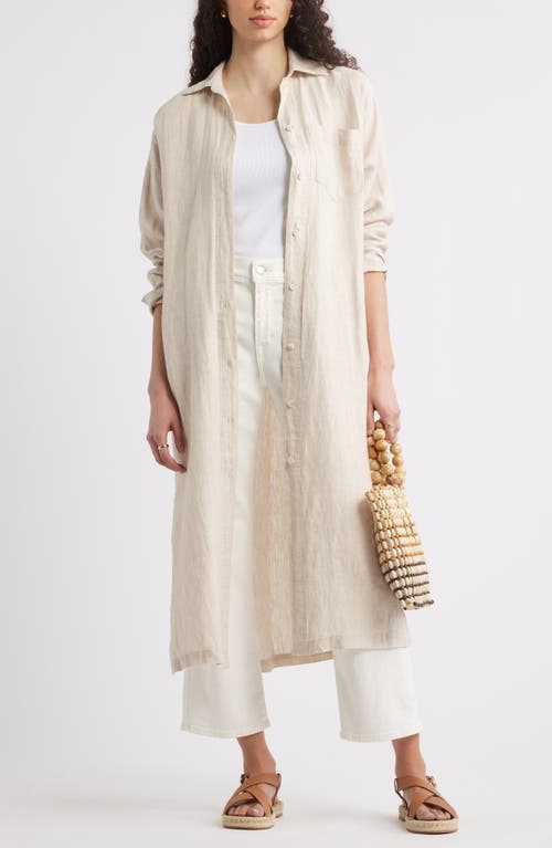 Caslonr Caslon(r) Long Sleeve Linen Button-up Duster