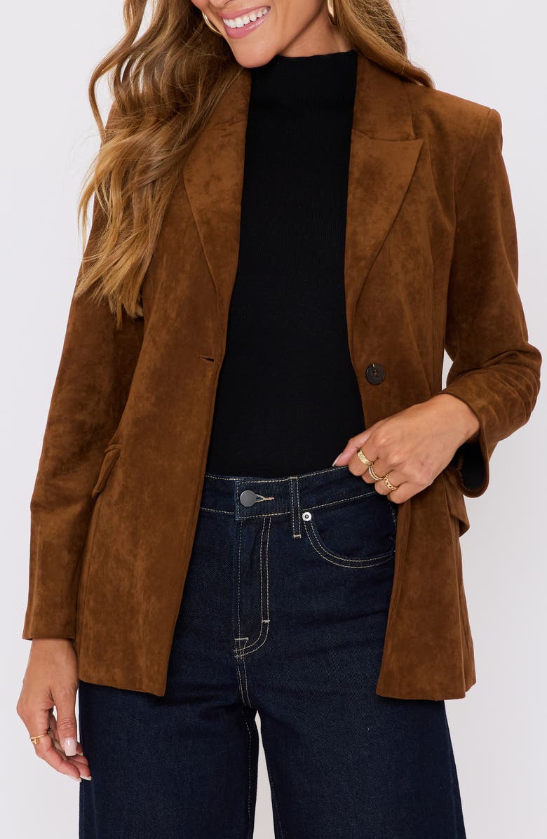 VICI Collection Maeve Faux Suede Blazer, Main, color, 