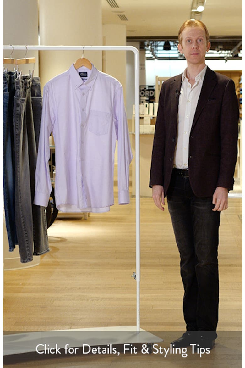 Regular Fit Light Purple Cotton Twill Button-Down Shirt video
