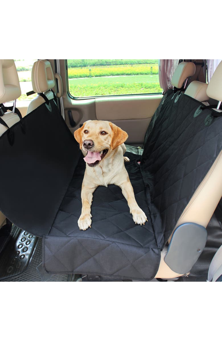 JESPET Luxury Pet Back Car Seat Cover Black Dog Travel Protection, Alternate, color, Black