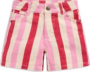 Mini Boden Kids' Stripe Denim Shorts