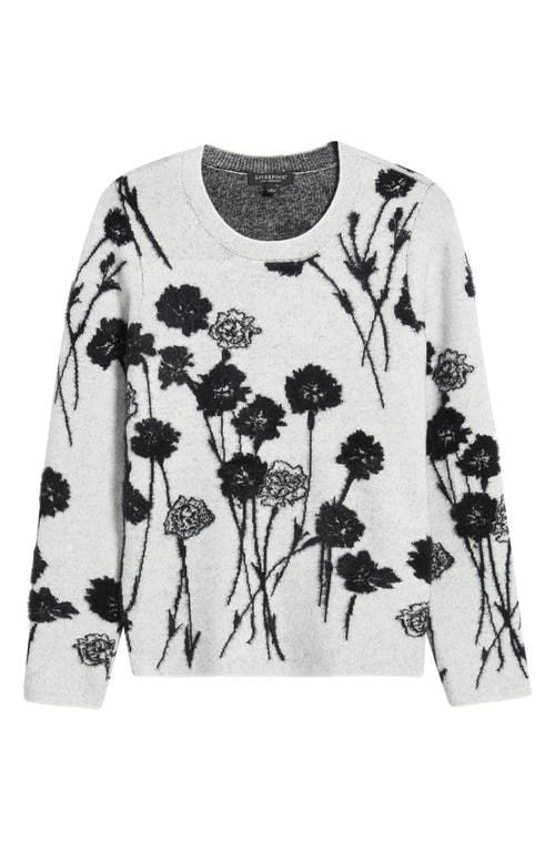 Liverpool Los Angeles Floral Jacquard Crewneck Sweater In Multi