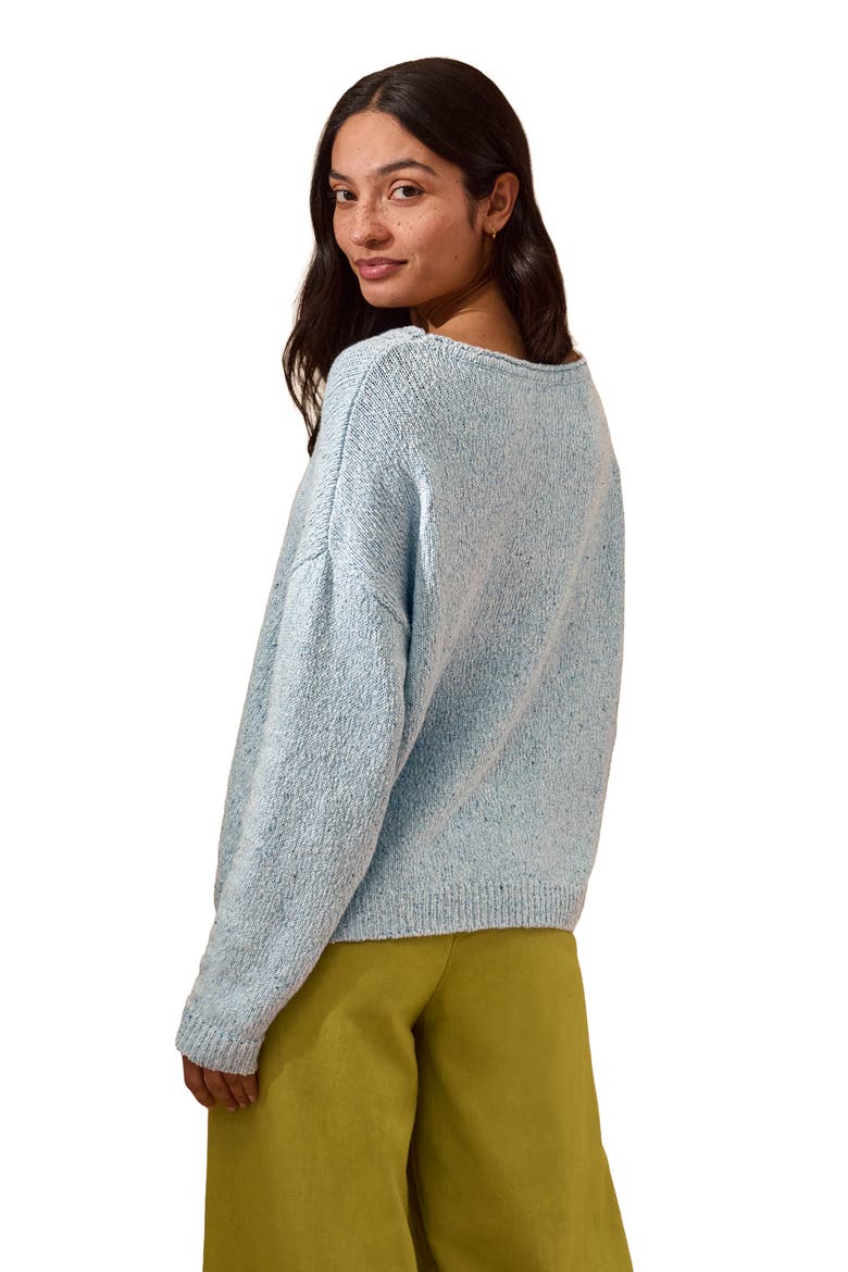 Silk Blend Boat Neck Sweater, Alternate, color, Sky Blue
