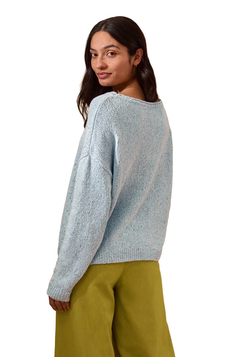 Celtic & Co. Silk Blend Boat Neck Sweater, Alternate, color, Sky Blue