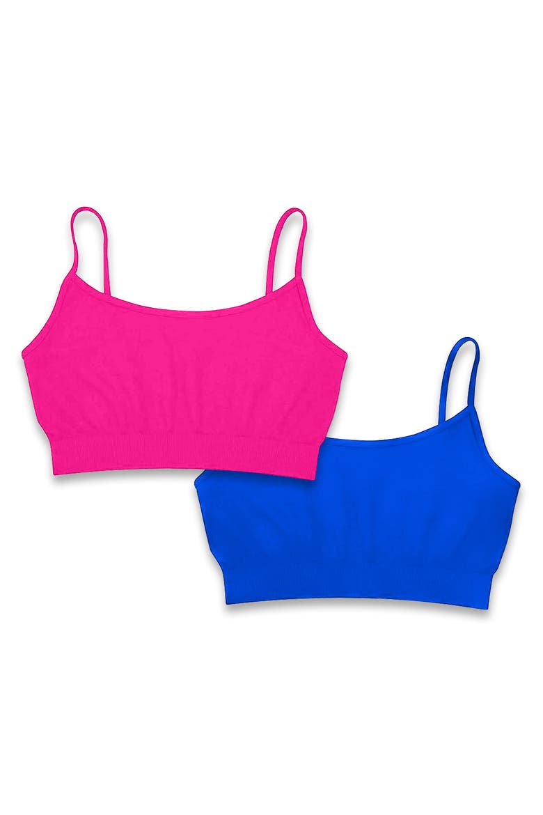 Two solid bra cami - Big Kid, Main, color, One Cobalt, One Neon Fuchsia
