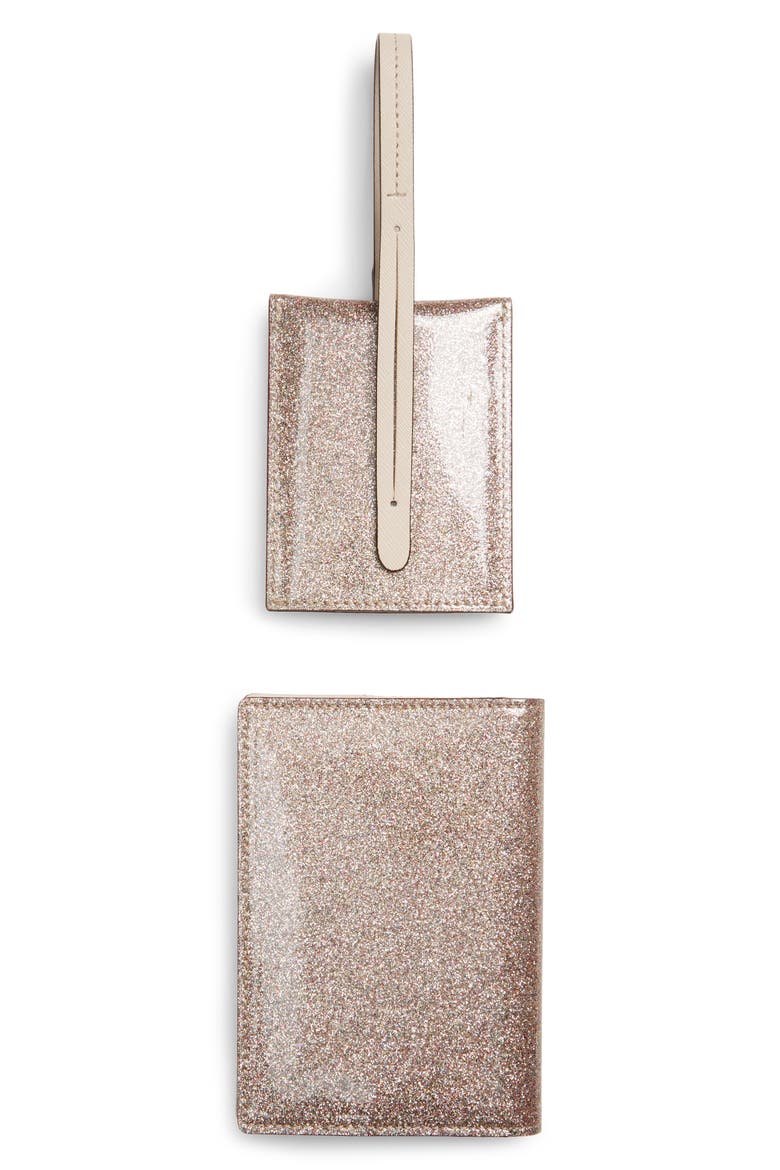 leather passport case & luggage tag set (Nordstrom Exclusive), Alternate, color, MULTI