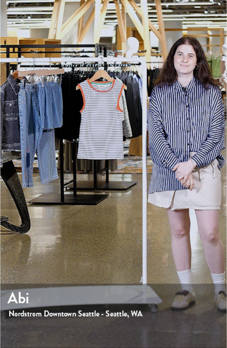 Layered Plaid Distressed Paris Liberty Graphic Top, sales video thumbnail