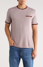 Cactus Man Tipped Crewneck Knit T-Shirt