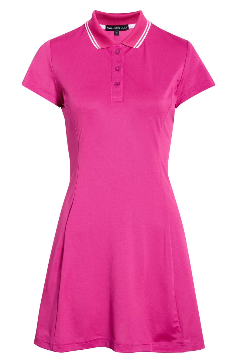 Swannies Mia Fit & Flare Dress, Alternate, color, Raspberry