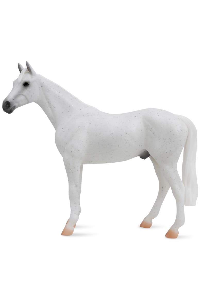 The Freedom Series Fleabitten Grey Thoroughbred, Alternate, color, White