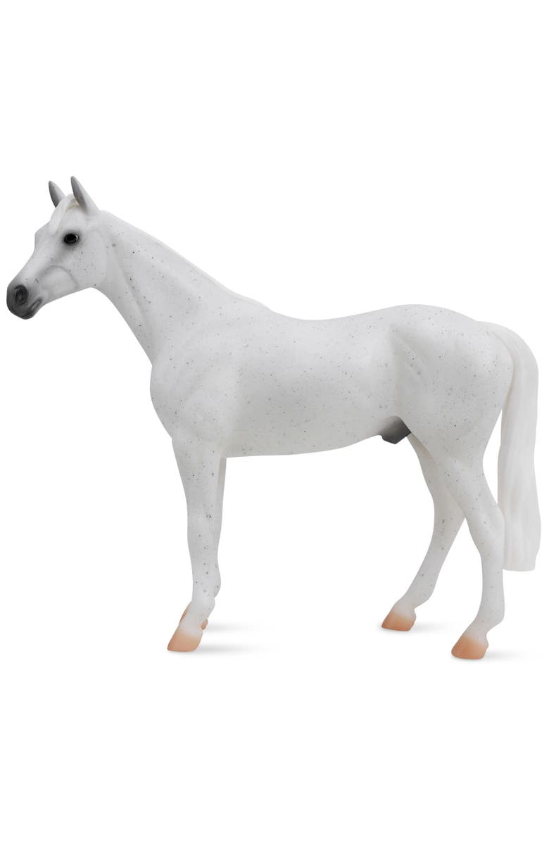 Breyer Horses The Freedom Series Fleabitten Grey Thoroughbred, Alternate, color, White